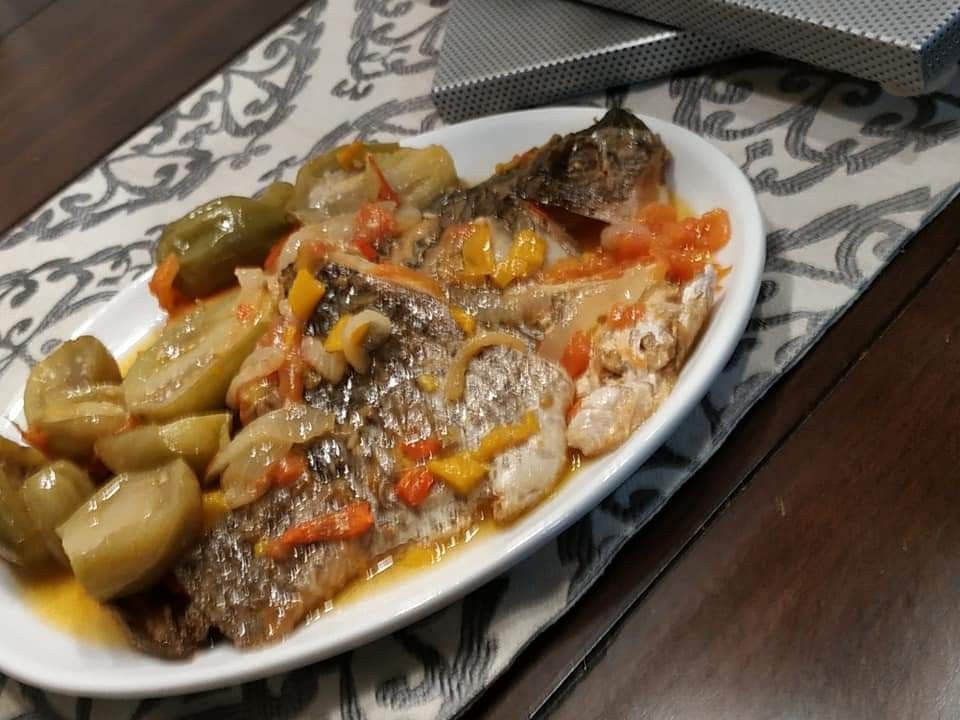 Poisson salé aubergines